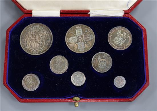 A George V silver specimen coin set, 1911